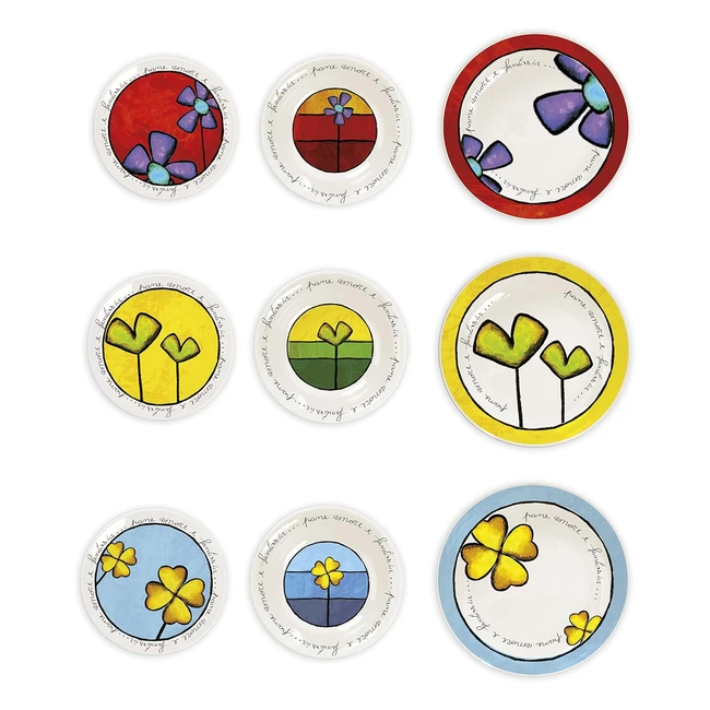 Set 18 Piatti Egan PAF - Porcellana, Design Made in Italy