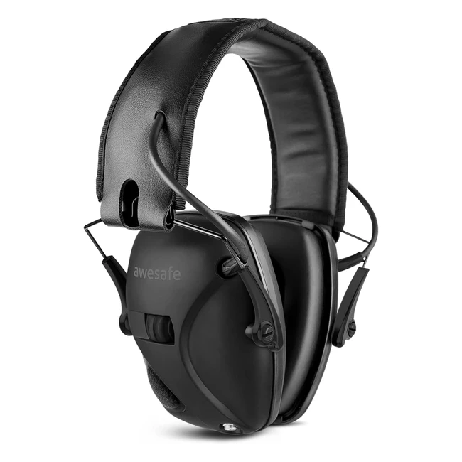 Casque de tir électronique Awesafe GF01 - Réduction du bruit, amplification du son, sécurité électronique - Idéal pour le tir et la chasse - Noir