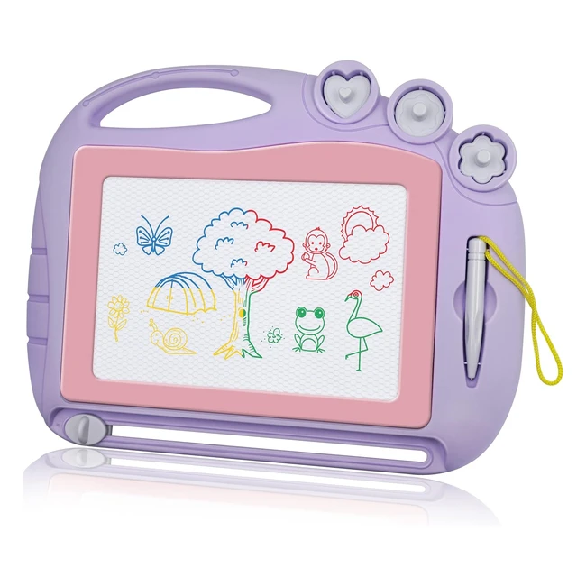 Ardoise Magique Aituitui - Dessin Magnétique pour Enfant - 3 Tampons Magnétiques - Stylo Inclus