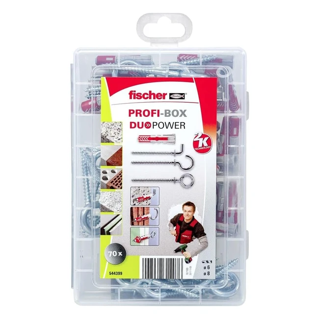 Caja Tacos Duopower y Alcayatas Pared Fischer 70 uds