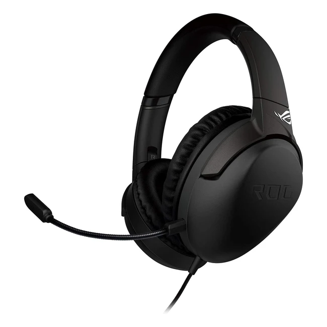 Auriculares gaming ROG Strix Go con micrófono con cancelación de ruido AI, certificado Discord, audio de alta resolución, ligeros y compatibles con PC, Mac, Switch, PS4, PS5 y dispositivos móviles - Negro