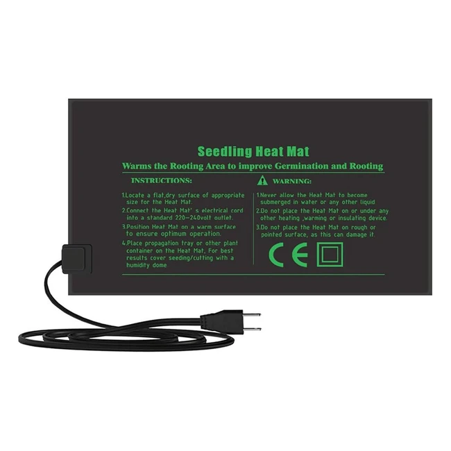 Tapis Chauffant Hydroponique Riogoo 24x52cm - Puissant et Durable - Certifié CE