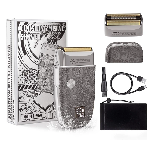 Rasoir électrique sans fil Bestauty - Tête triple améliorée - Technologie wet & dry - Rechargeable - Cadeau de Noël pour homme