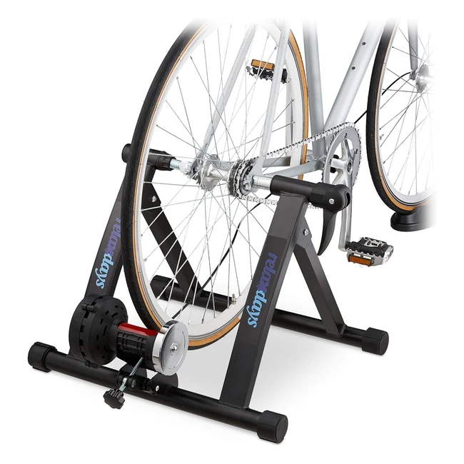 Rullo per bicicletta da allenamento ripiegabile Relaxdays ruote da 26-28 pollic