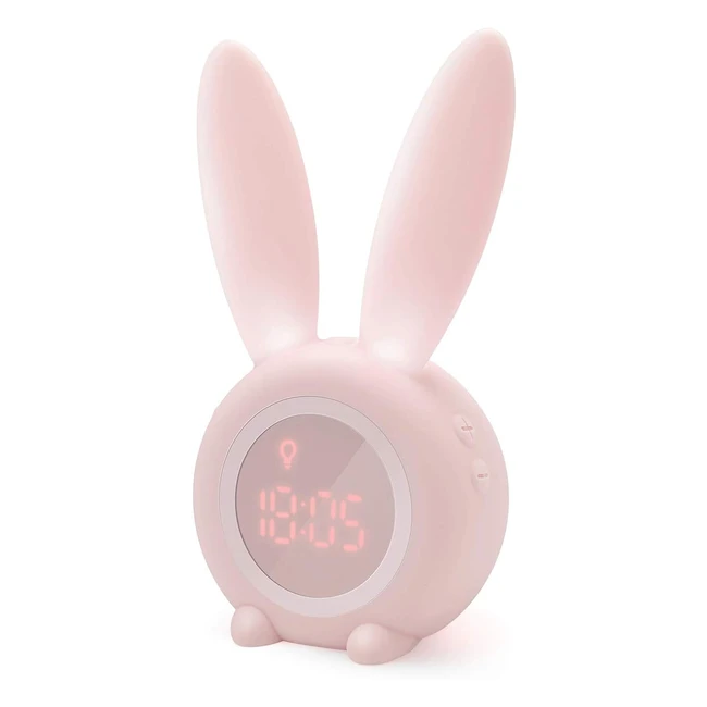 Réveil Matin Lapin Mignon - Contrôle Vocal - Affichage Auto - Température - Régler l'heure