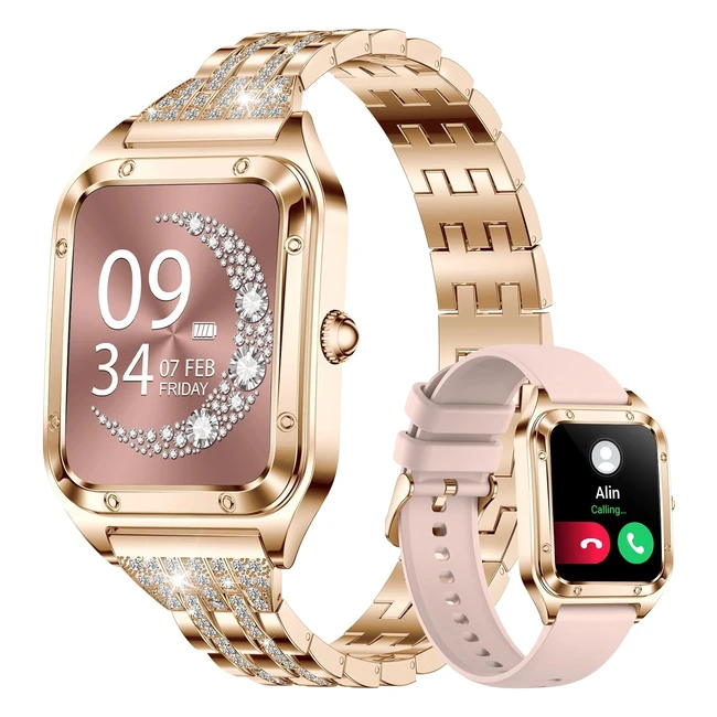 Montre Connectée Femme 157 HD - Appel Bluetooth, Moniteur de Sommeil, Fréquence Cardiaque, SPO2, Calories - IP67 Étanche - Smartwatch avec 21 Modes Sport - Android iOS