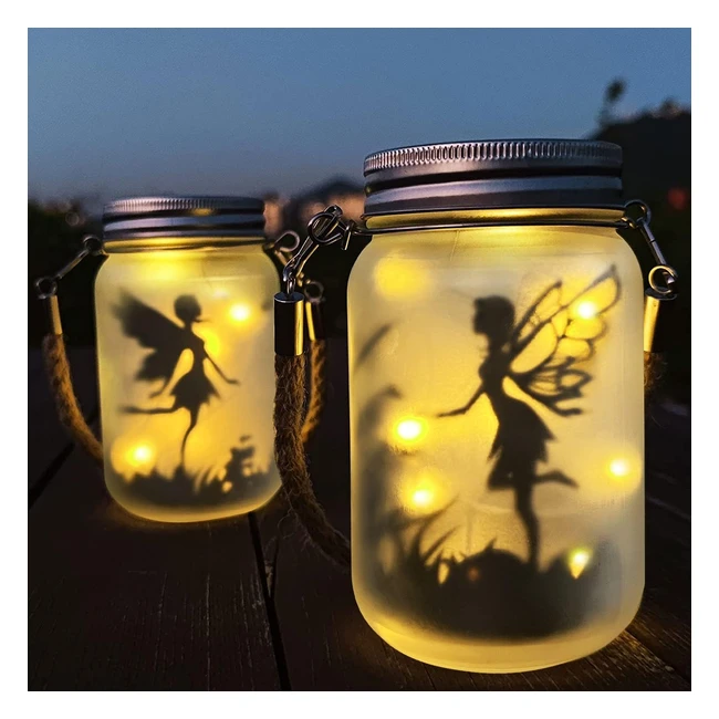 Lanterne Solaire Mostof IP44 Étanche Extérieur - Mason Jar Solaire Lampe pour Patio Pelouse - Décoration Jardin Chaud