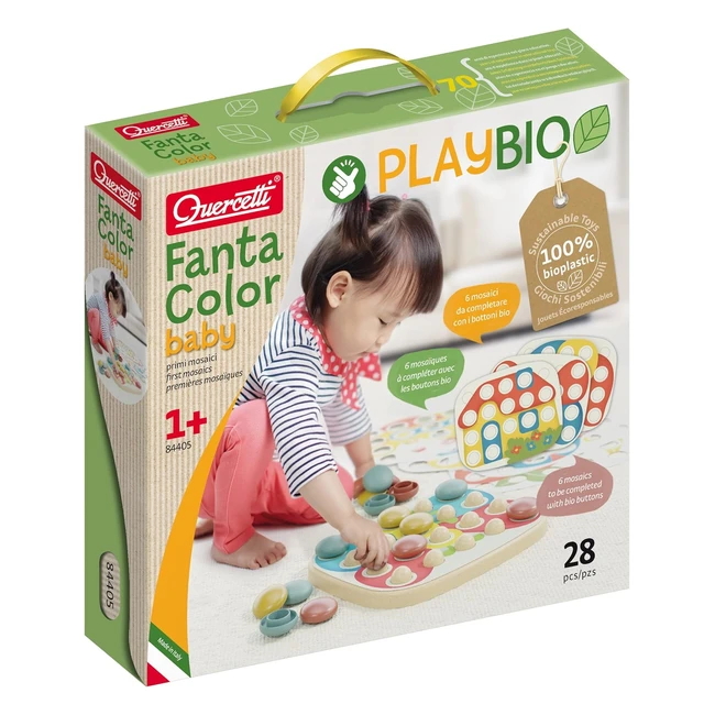 Quercetti 84405 Fantacolor Baby Play Bio - Componi e Gioca - Multicolore