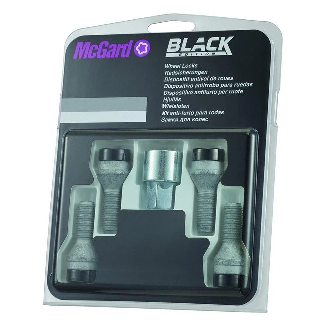 McGard Sub Black Edition 27222 - Antifurto Ruote Black M14x15 Conico 285mm - Res
