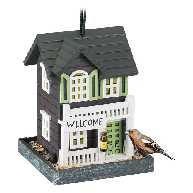 Mangiatoia per uccelli Relaxdays, stile casa di campagna, 235x18x18 cm