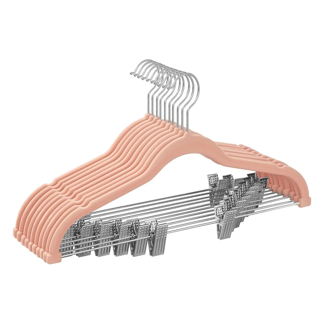 Perchas para pantalones Songmics 10 perchas de terciopelo 425 cm