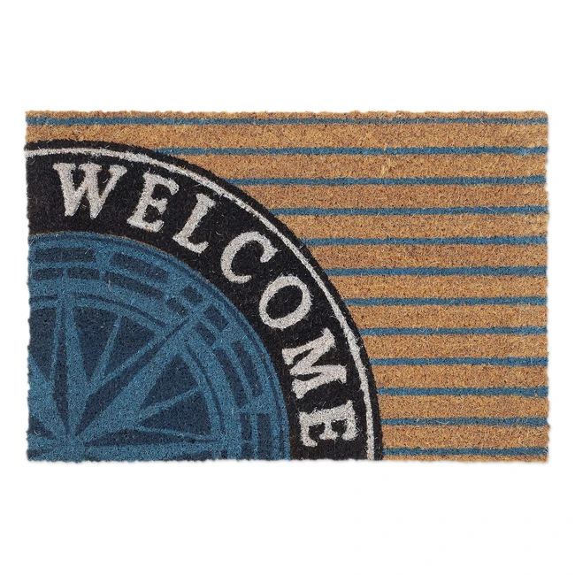 Felpudo Coco Tapete Welcome Diseo Nutico 40x60cm Antideslizante