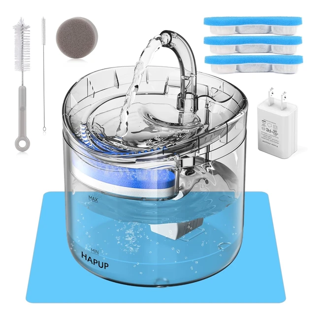 Fuente para Gatos Hapup Automática 18L - Silenciosa, 2 Modos, 3 Filtros, Bomba de Agua USB - ¡Protege la Salud de tus Mascotas!