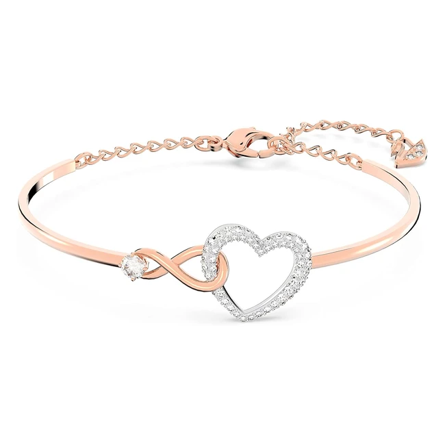 Pulsera Swarovski SWA para Mujer - Oro Rosa - Símbolo de Corazón e Infinito - Envío Gratis