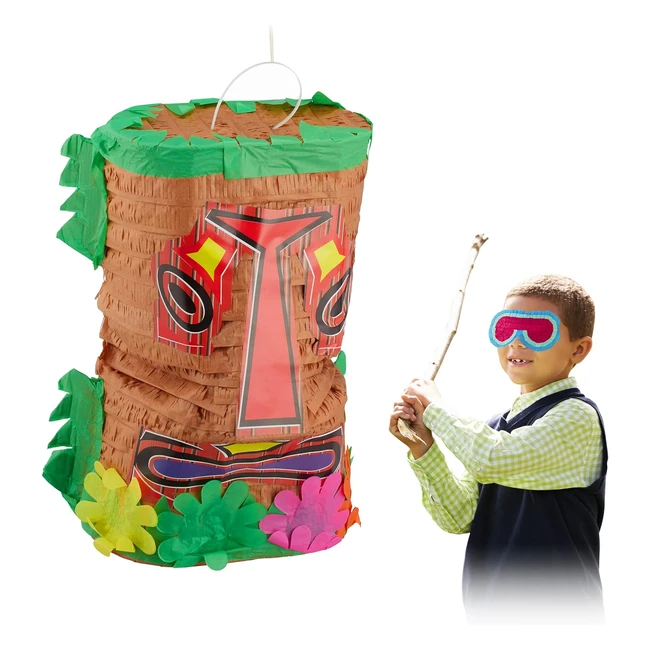 Pignatta Tiki da Riempire - Festa Hawaii - Relaxdays