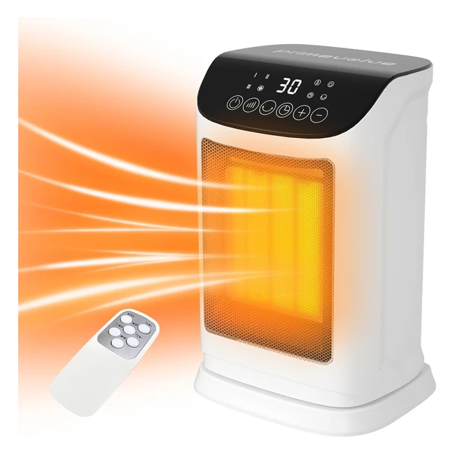 Termoventilatore Basso Consumo Primevolve 1800W - Riscaldamento Rapido, Protezione Sicurezza, Telecomando, Rotazione 70°