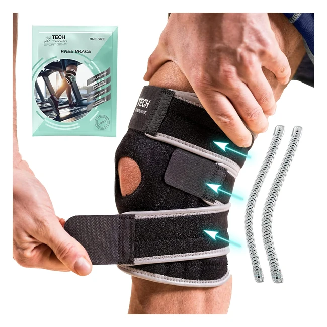 Genouillère de sport Tech Therapeutics - Soutien, stabilité et renforcement des genoux - Protège les muscles, le ménisque et les ligaments