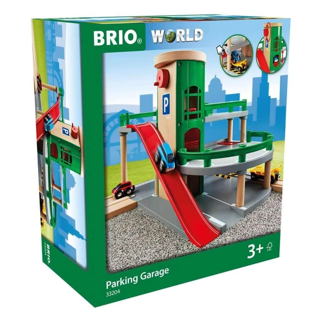 Brio Parking para Vehículos de Juguete 33204 - Desarrolla la Imaginación y Habilidades Sociales