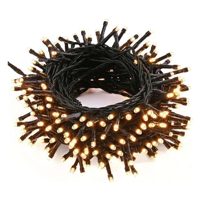 Luces de Hadas Navidad Exterior Brizlabs 10m 100 LED Blanco Cálido - IP44 Impermeable