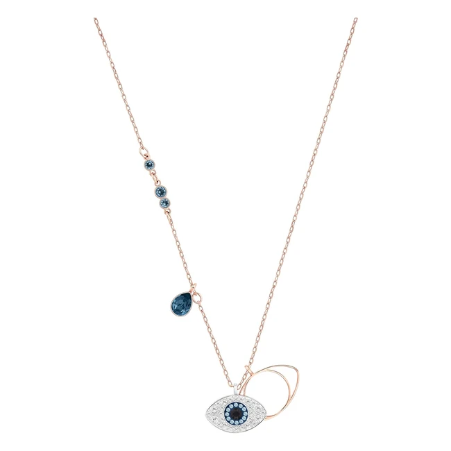Collar Swarovski Symbolic para Mujer - Ojo Turco Duo con Cristales Pavé - Envío Gratis