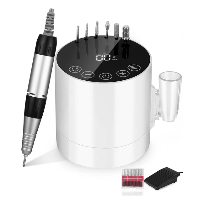 Torno Uñas Profesional 35000 RPM - Lima Eléctrica con Pedal y 6 Brocas