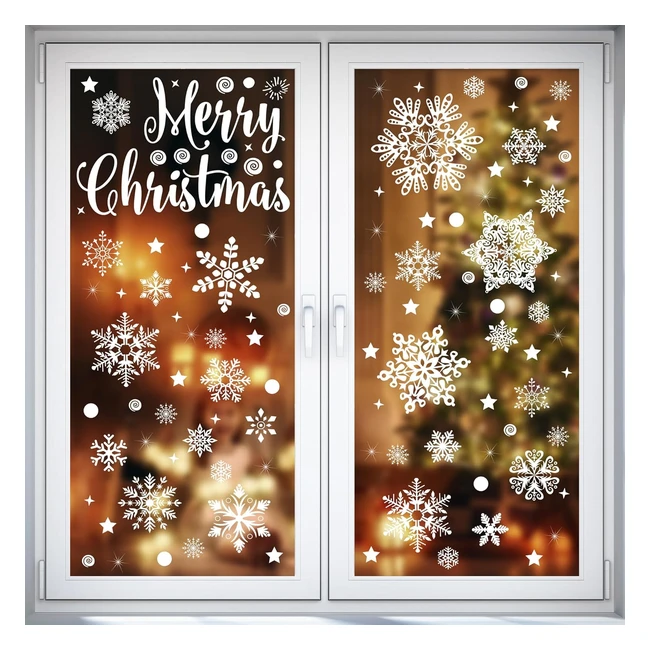 275 adesivi natalizi per finestre moxled fiocchi di neve vetrofanie natalizie ri