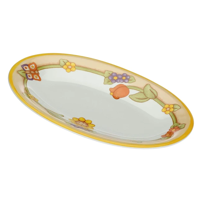 Thun Piatto Ovale Multiuso Fiori Farfalla 38cm - Cucina Tavola - Idea Regalo