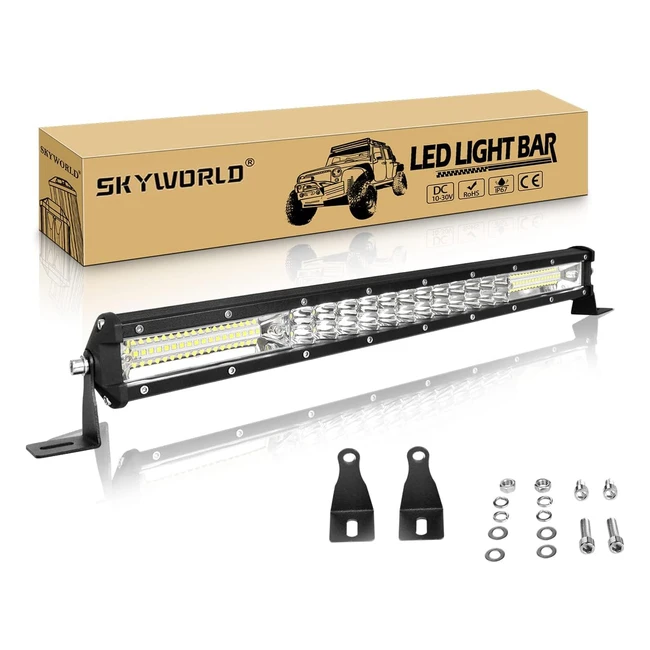 Barra Luminosa LED 20 Pollici 180W 18000lm Skyworld - Impermeabile - Auto 4x4