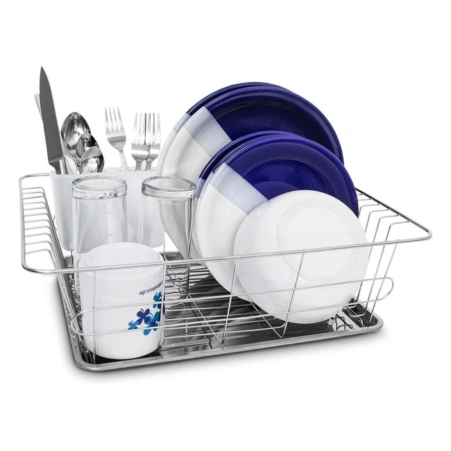 Escurridor de Acero Inoxidable con Bandeja Magnética - Relaxdays