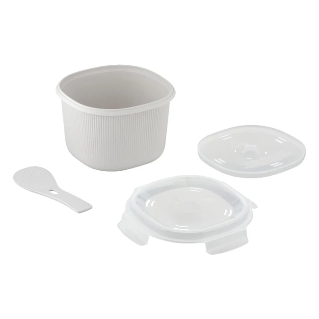 Olla para Arroz y Cereales para Microondas - Cocina al Vapor y Almacena sin BPA - 27L - Ideal para 4 Personas