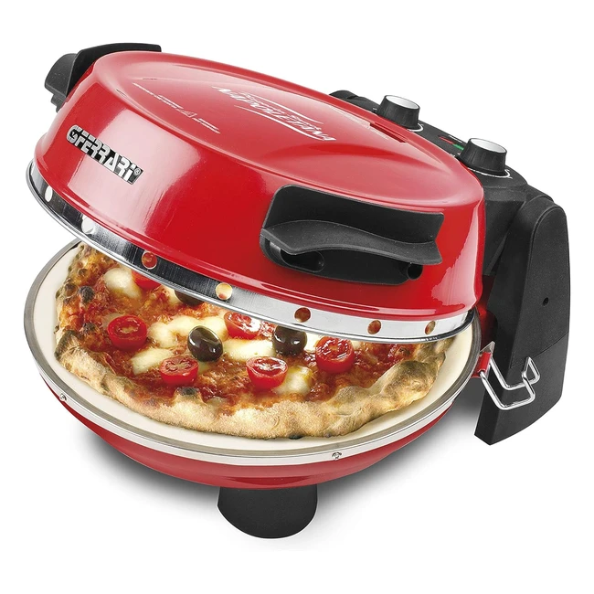 Horno pizza G3 Ferrari G10032 1200W 2 platos piedra refractaria rojo