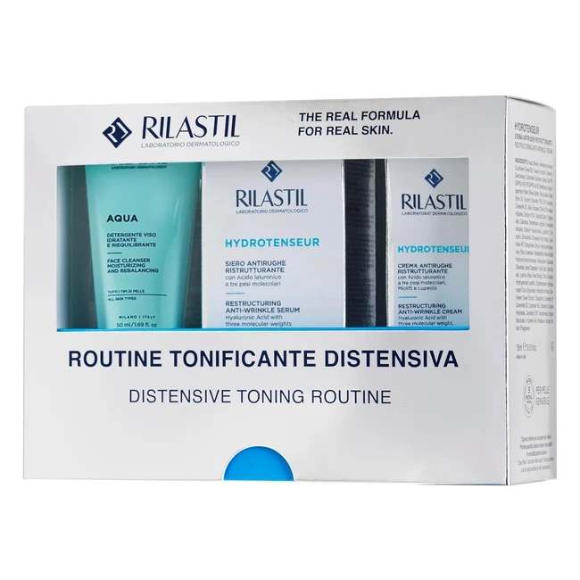 Cofanetto Rilastil Hydrotenseur Tonificante Distensivo Detergente Aqua Hydro 