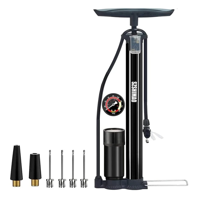 Pompa per Bici Shimao Stand 160 PSI - Alta Pressione - Valvola Presta e Schrader