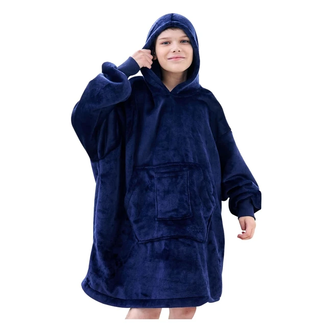 Felpa con Cappuccio Coperta Portatile Oversize Sherpa - Calda e Confortevole