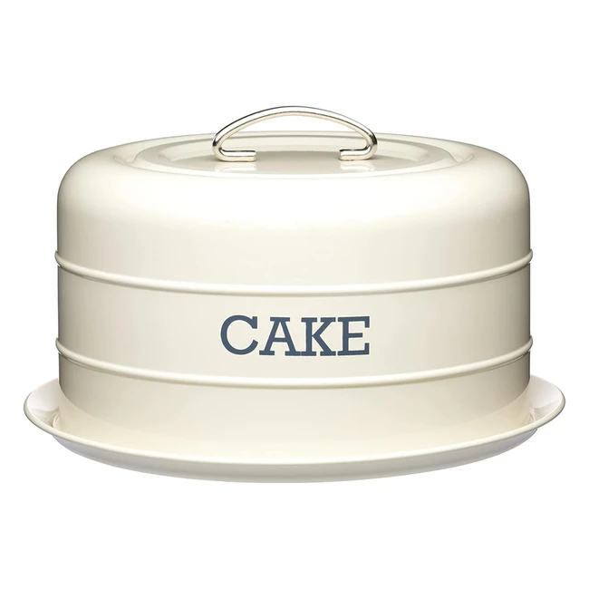 Teglia ermetica per torte KitchenCraft Living Nostalgia, 285x18cm, crema anticata