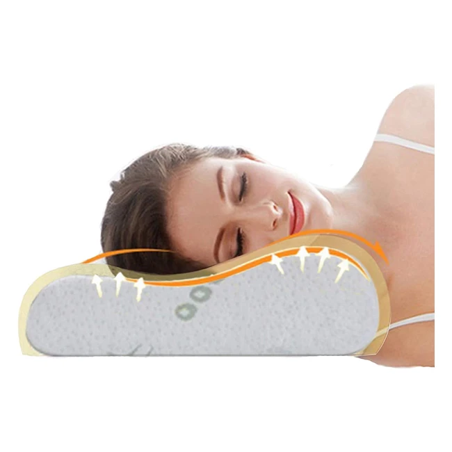 Cuscino Sagomato in Memory Foam Ecosafeter - Supporto Morbido - Sonno Profondo -