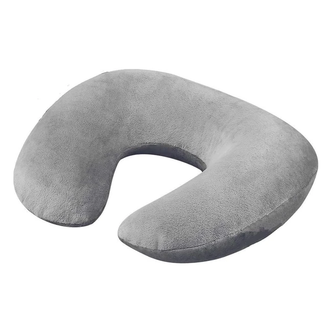Cuscino da Viaggio Gonfiabile - Supporto Testa e Collo - Portatile e Compatto - Grigio