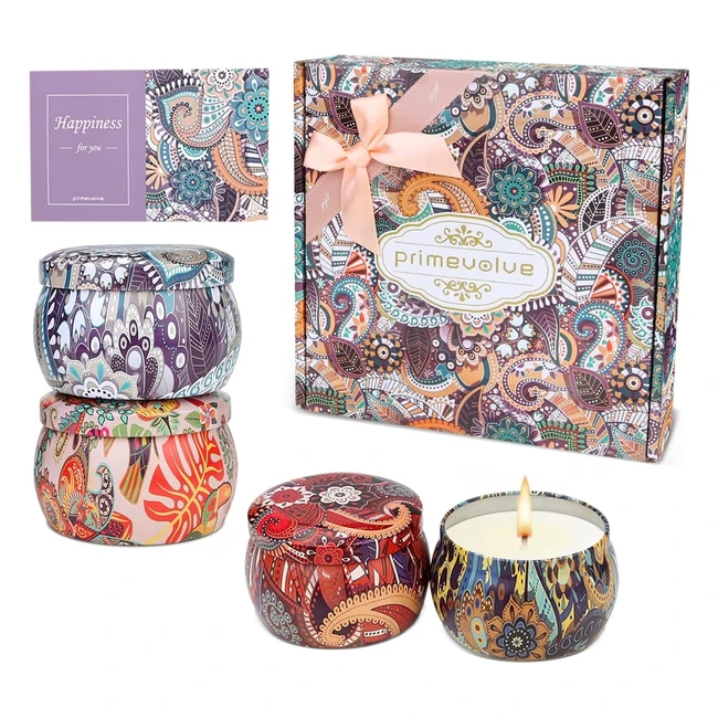 Set candele profumate regalo primevolve 4pcs 44oz - 100 natural soy wax