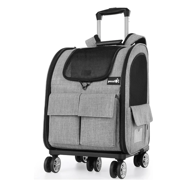 Sac transport chat chien Pecute 10kg, pliable 3en1, hauteur ajustable, respirantes