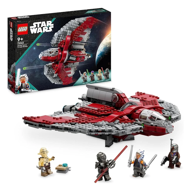 LEGO 75362 Star Wars Ahsoka Tano's T6 Jedi Shuttle Set - Buildable Toy Starship with 4 Minifigures