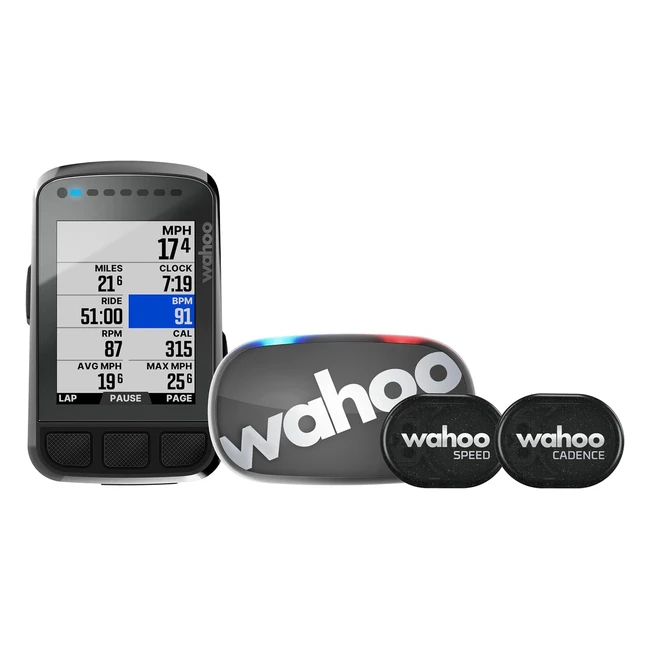 Wahoo Elemnt Bolt V2 Bundle Fahrradcomputer - Schnelle Navigation  automatische