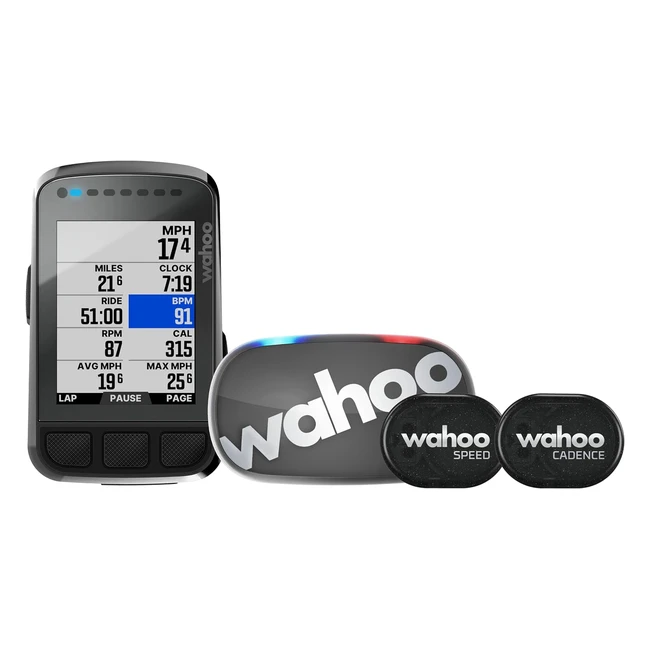 Wahoo Elemnt Bolt V2 Bundle Fahrradcomputer - Schnelle Navigation & automatische Routen