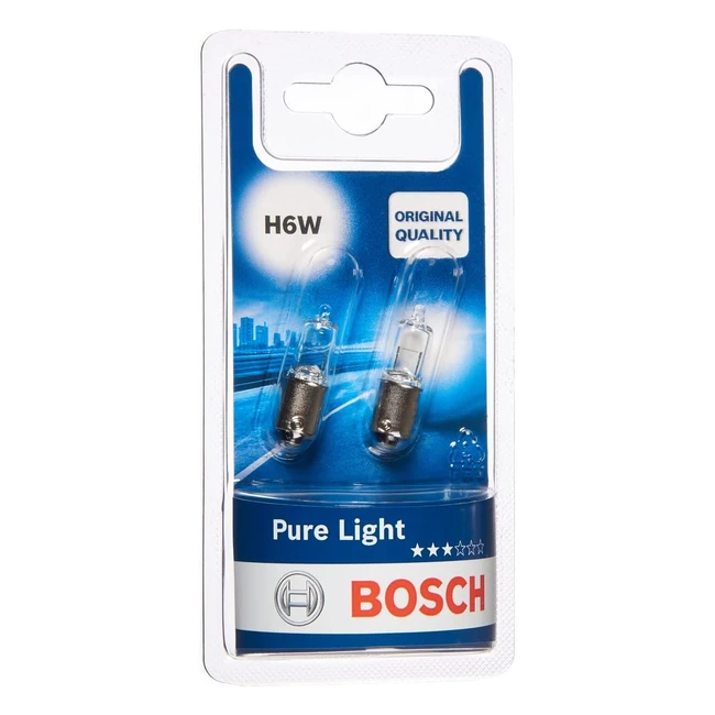 Lámparas Bosch H6W Pure Light 12V 6W BAX9S x2