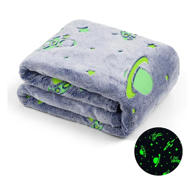 Couverture Enfant Douce Plaid Phosphorescent Winthome 130x170cm