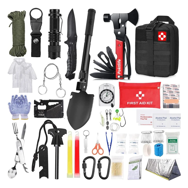Kit Supervivencia 163 en 1 - Equipo Emergencia Profesional