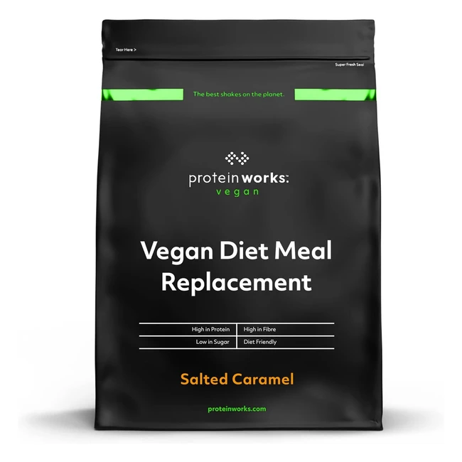 Protein Works Vegan Diet Meal Replacement Shake - 28 Servings - Salted Caramel B
