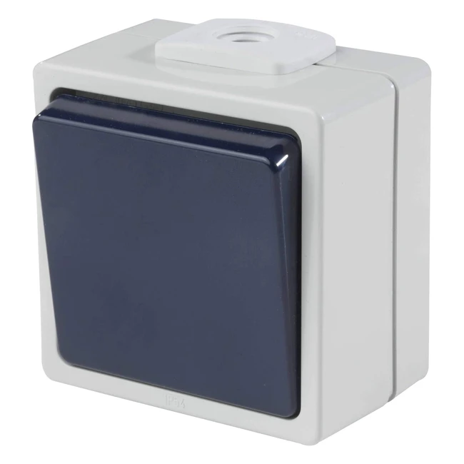 AS Schwabe 62450 Aufputzschalter, IP54, 230V, grau