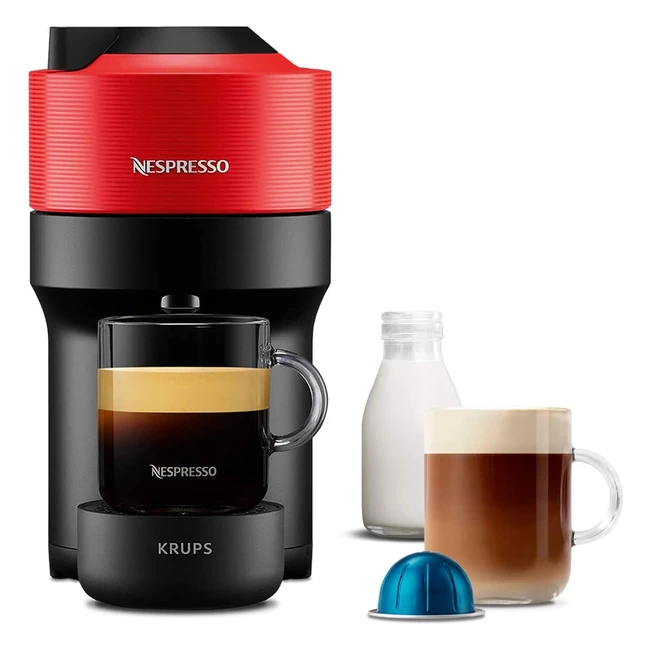 Nespresso Vertuo Pop Automatic Pod Coffee Machine by Krups - Spicy Red