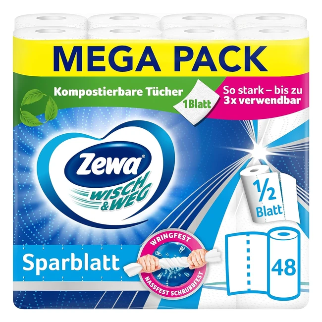 Zewa Wischweg Economy Tücher Mega Pack 12 Packungen