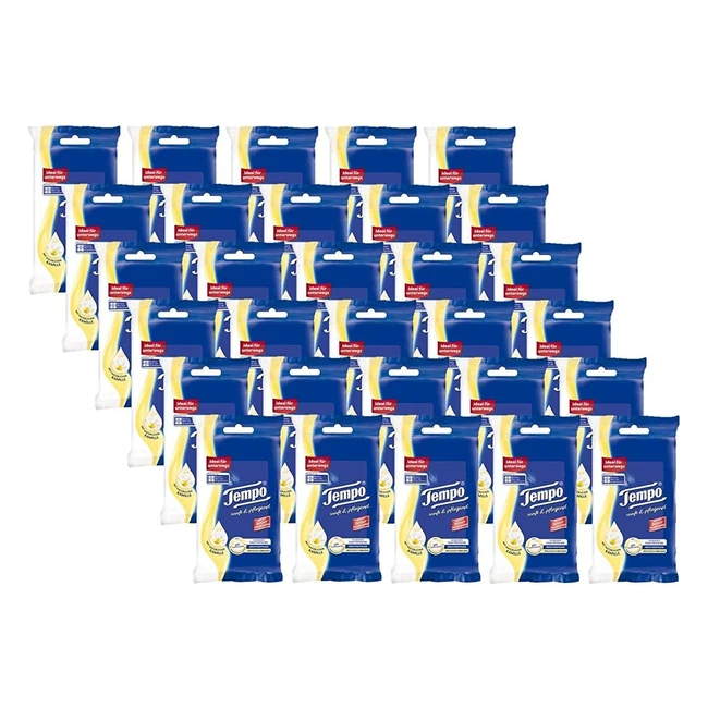 Tempo Sanft und Pflegend Feuchtes Toilettenpapier, Travelpack Riesenpackung 30 Stück